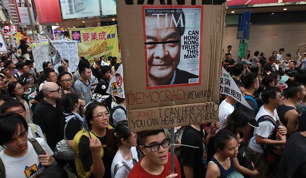 中国反对香港“占中”活动