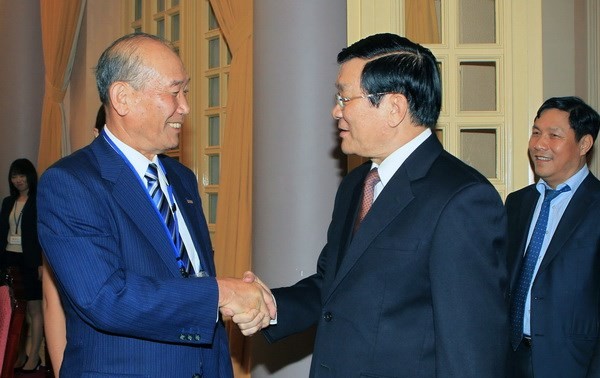 越南国家主席张晋创会见日本民间外交推进协会副会长