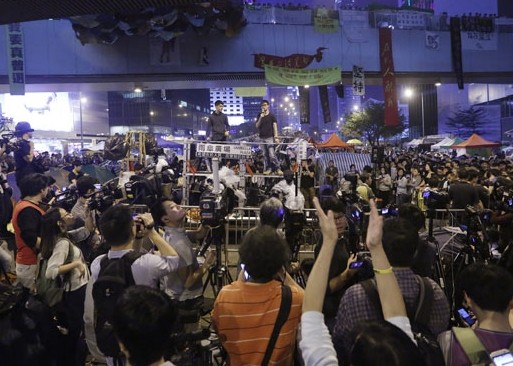 中国香港再次发生暴力冲突