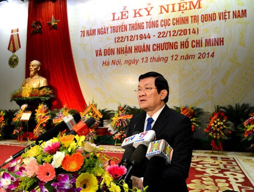 张晋创主席：建设有坚强政治本领并绝对忠于祖国的越南军队