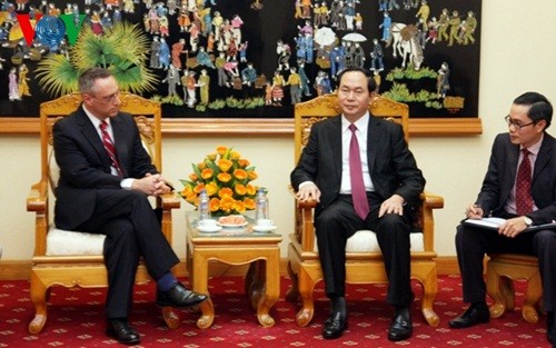 越南公安部部长陈大光会见美国驻越大使和联合国驻越安全顾问
