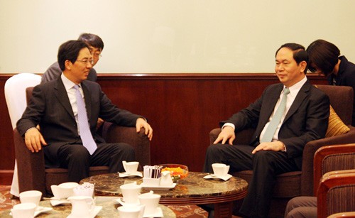 越南公安部部长陈大光会见中国驻越大使洪小勇