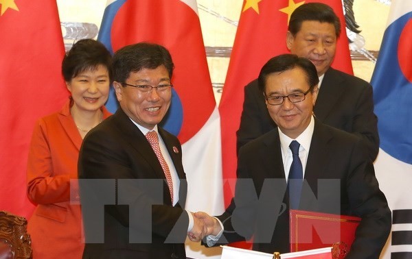 韩国和中国草签自由贸易协定