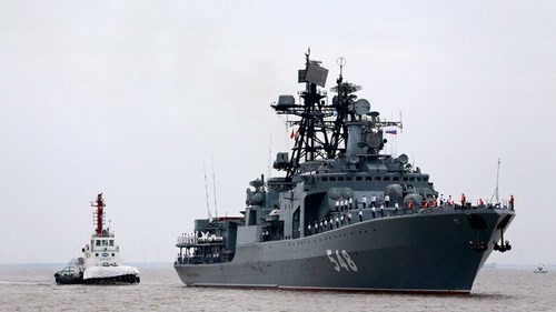 中俄在地中海举行联合军演