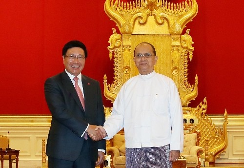 范平明拜会缅甸总统吴登盛并会见缅甸外交部长吴温纳貌伦