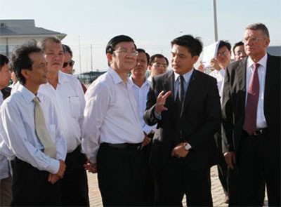 张晋创主席出席越南共荣钢铁公司扩产项目落成典礼
