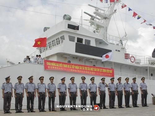 越南接收由日本政府援助的船只