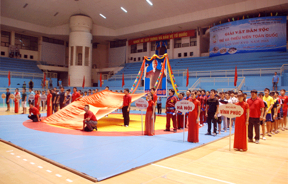 2015年越南第17次全国青少年传统摔跤比赛在太原省举行
