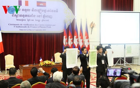 柬埔寨政府用于与越南划界的官方地图与法国借予的地图一致