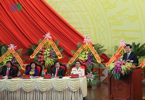 越南国家主席张晋创出席和平省第16次党代会