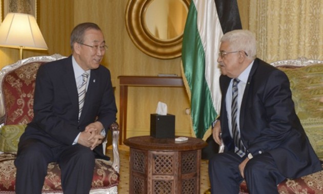 巴勒斯坦总统阿巴斯呼吁联合国保护巴民众