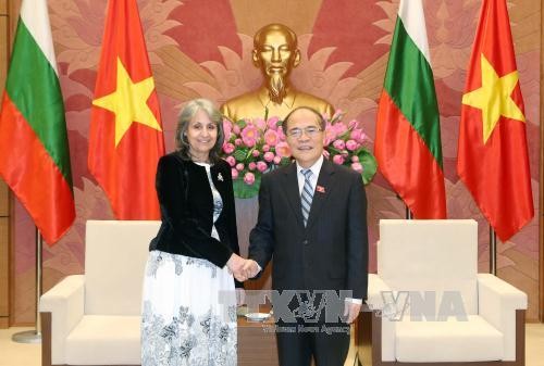越南国会主席阮生雄和政府总理阮晋勇分别会见保加利亚副总统波波娃