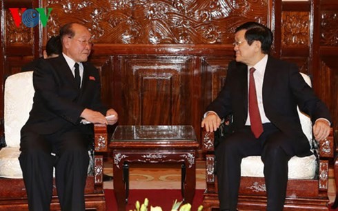 越南国家主席张晋创会见朝鲜最高检察所所长张炳奎