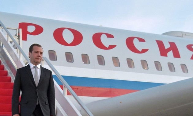 俄总理梅德韦杰夫访问中国