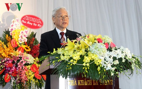 阮富仲总书记出席越南文学艺术联合会第9次全国代表大会