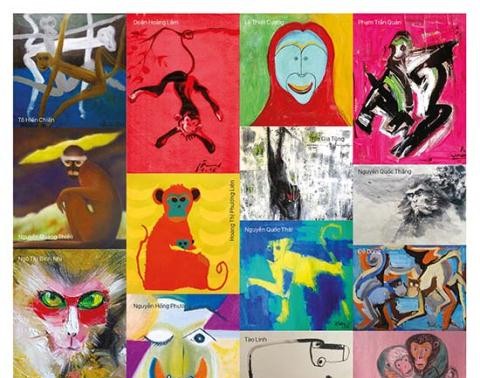 展示25幅猴子画喜迎新春