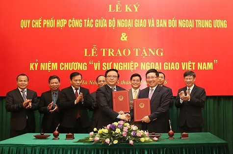 越南外交部与越共中央对外部签署工作协作配合制度 