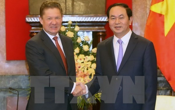 陈大光和阮春福会见俄罗斯天然气工业股份公司总裁米勒