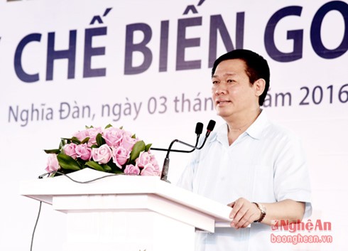 越南政府副总理王庭惠出席义安省多项重点工程的落成典礼
