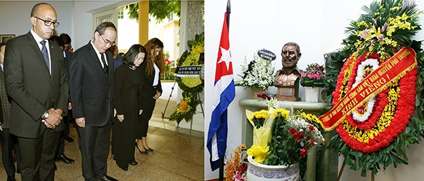 阮善仁赴古巴驻越大使馆悼念古巴领袖菲德尔•卡斯特罗