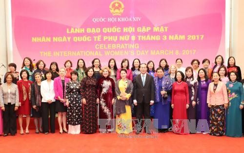阮氏金银会见各国和国际组织驻越女大使和女首席代表