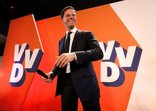 荷兰首相吕特的自由民主人民党获得国会相对多数席位