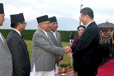 习近平与尼泊尔总理奥利举行会谈