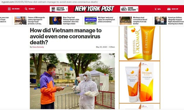 外国媒体称赞越南抗击新冠肺炎疫情的成功