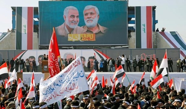 伊朗高级将领遇袭一周年​    伊拉克举行反美游行