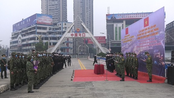 越中两国协调实施共同边界线防疫特别联合巡逻