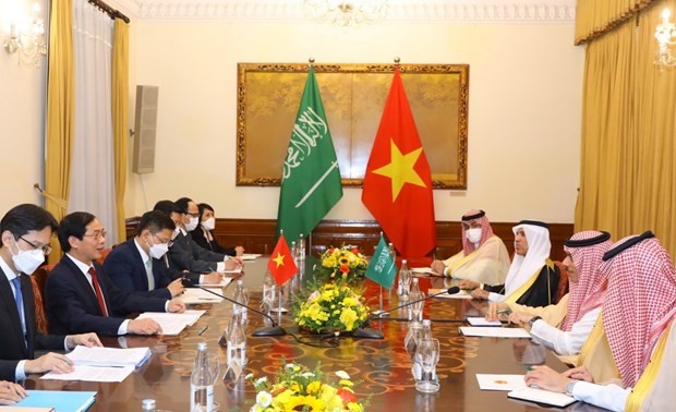 越南外交部部长裴青山与沙特外交大臣费萨尔举行会谈
