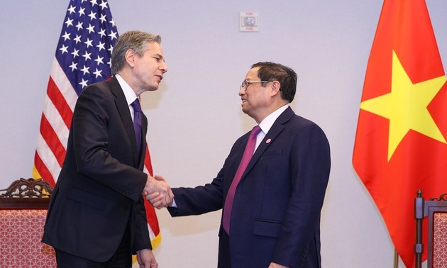越南政府总理范明政会见美国国务卿安东尼·布林肯