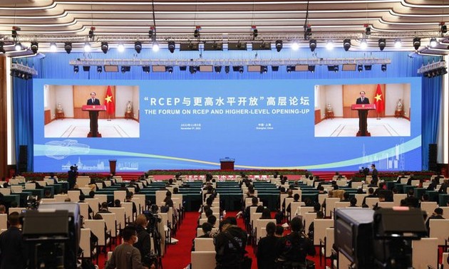 越南政府副总理黎文成出席并通过视频方式在“RCEP与更高水平开放”高层论坛上致辞