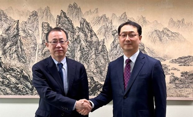 日本和韩国就在朝鲜问题上的合作进行讨论