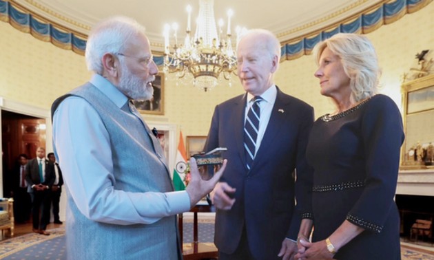 印度总理莫迪与美国总统拜登举行会谈