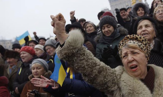 Demonstrasi besar-besaran di Ukraina