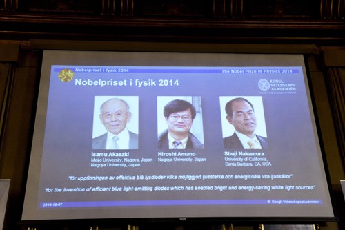 Hadiah  Nobel Fisika 2014 memuliakan penemuan tentang lampu LED