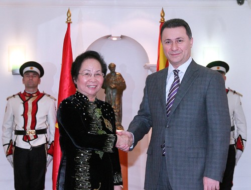 Wapres Vietnam Nguyen Thi Doan melakukan pertemuan dengan Ketua Parlemen dan PM Macedonia