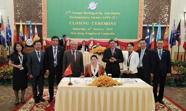 Clôture de la 27e Assemblée annuelle du Forum parlementaire d’Asie-Pacifique