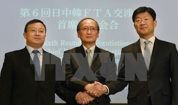 Verhandlungsrunde über Freihandelsabkommen zwischen Südkorea, China und Japan 