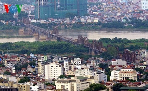 Die Hauptstadt Hanoi von oben 