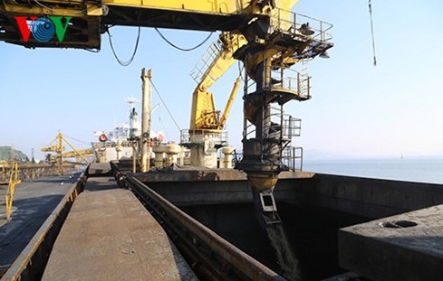 33.700 Tonnen Kohle vom Hafen Cua Ong am ersten Tag des Neujahrs transportiert. 