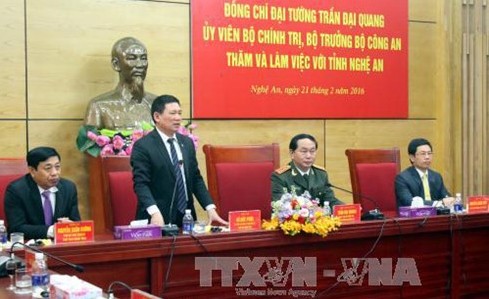 General Tran Dai Quang besucht Provinz Nghe An