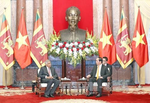 Tran Dai Quang empfängt Sri Lankas Premierminister Wickremesinghe