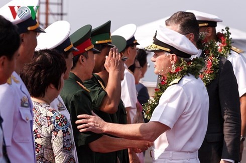 US-Marineschiffe besuchen Tien Sa-Hafen in der Stadt Danang