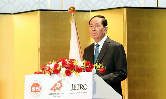 Tran Dai Quang trifft den Präsidenten der Union der Japan-Vietnam-Abgeordneten