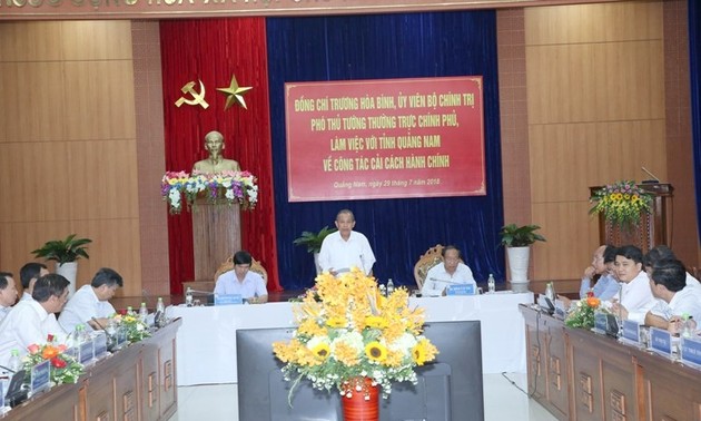 Vizepremierminister Truong Hoa Binh tagt mit der Provinz Quang Nam