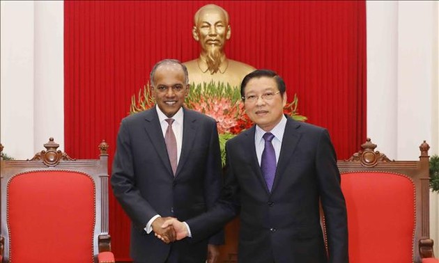 Leiter der Zentralinnenabteilung Trac empfängt Singapurs Innenminister K.Shanmugan