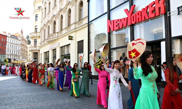 Farben der vietnamesischen Kultur in der tschechischen Stadt Brünn
