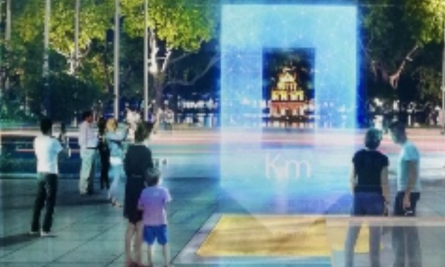 Entwurf des Meilensteins Km0 – ein künftiges Wahrzeichen der Hauptstadt Hanoi